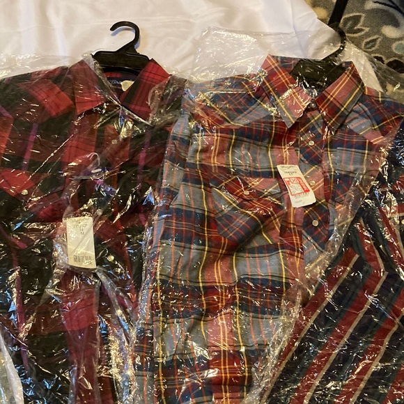Wrangler Other - NWT 3 wrangler Pearl snap western shirts size from L 16-34 to L tall